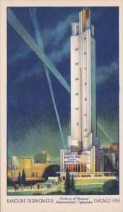 Chicago World's Fair 1933 Havoline Thermometer