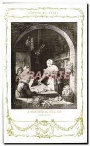 Old Postcard Fancy Chocolate Advertisement Vinay L & # 39epiciere village Ger...