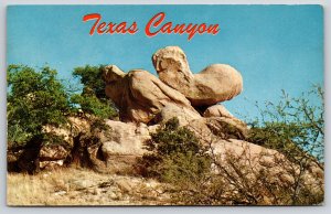 State View~Arizona~Eagle & Cradle Rocks @ Texas Canyon~Petley Vintage Postcard