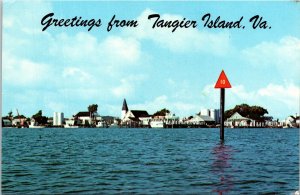 Greetings Tangier Island Virginia VA Chesapeake Bay  John Smith Postcard UNP 