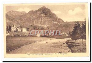 Gavarnie Old Postcard Gave and peak Secugniac