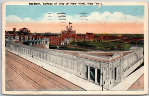 1933 Stadium College Of City Of New York NY Buildings & Grounds Posted Postcard