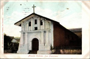 VINTAGE POSTCARD MISSION DOLORES SAN FRAN MAILED AT SALINA UTAH 1908 VIA MENDON