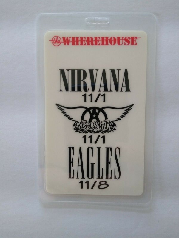 Nirvana Aerosmith Eagles Backstage Pass Laminated Original 1994 Rock Alternative