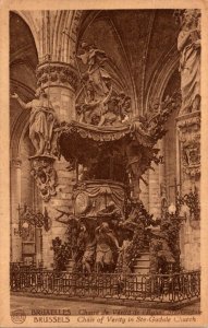 Belgium Bruxelles Eglise Ste Gudule Le Chaire de Verite 1923