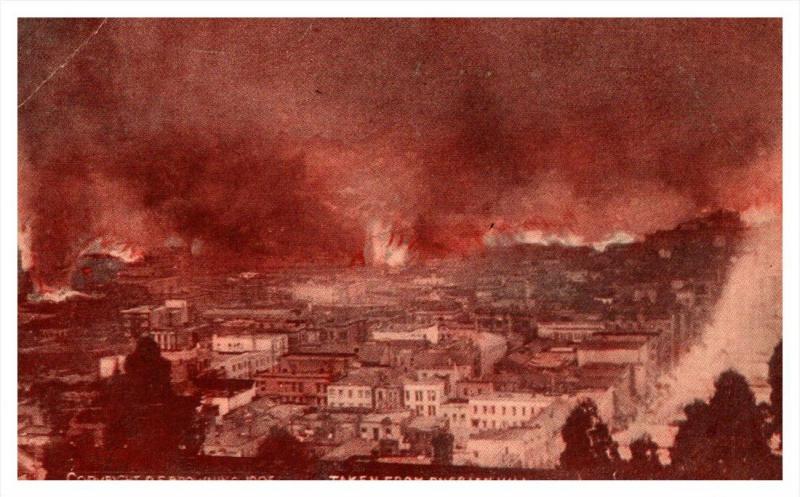 San Francisco Earthquake Fire Damage  taken from Russian Home
