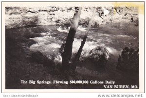 The Big Springs Flowing 500,000,000 Gallons Daily Van Buren Missouri Real Photo