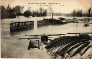 CPA Inondations PARIS 1910 Quai pres d'Auteuil (970876)