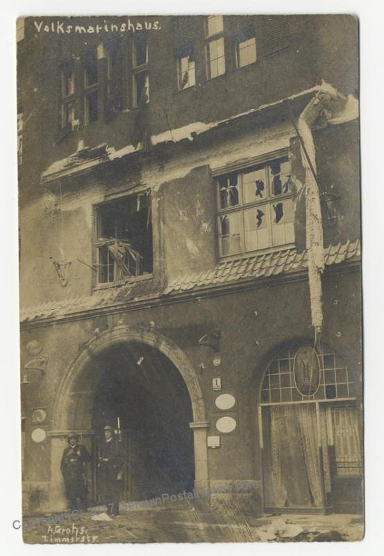 German Revolution 1919 Berlin Marine Barracks Freikorps RPPC 51876