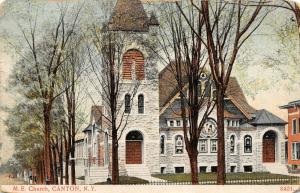 Canton NYk~Round Stained Glass Window~United Methodist Episcopal Church~1910 PC