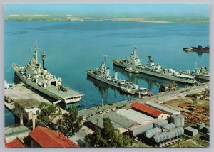 Transportation~Dock For Torpedo Boats From Above~Continental Postcard 
