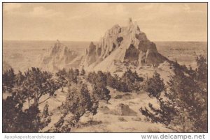 Vampire Peak At Cedar Pass Badlands Nat Monument South Dakota Albertype