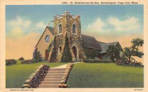 MA, Massachusetts  ST ANDREWS BY THE SEA CHURCH Hyannisport~Cape Cod  Postcard