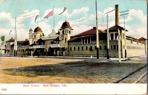 Bath House, San Diego CA c1909 Vintage Postcard I49