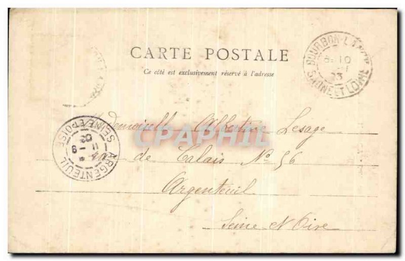 Postcard Bourbon Lancy Old Cathedral