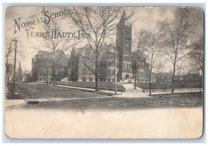 Terre Haute Indiana IN Postcard Normal School Building Campus Fremont NE 1907