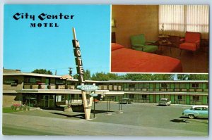 Bozeman Montana MT Postcard City Center Motel Downtown Multiview c1960 Unposted