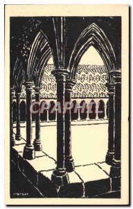 Old Postcard The Cloister Mont Saint Michel