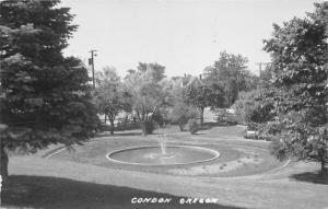 Condon Oregon~Park Scene~Fountain in Pond~Route 19~See Note on Back!~1966 RPPC