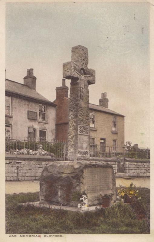 Clifford War Memorial Yorkshire Antique Postcard