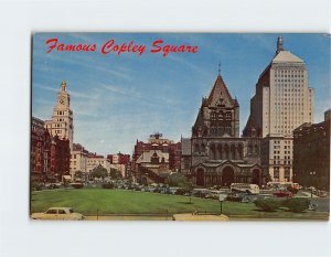 Postcard Famous Copley Square, Boston, Massachusetts
