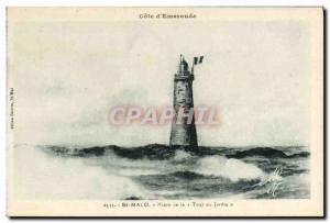 Old Postcard Lighthouse Garden St Malo Tour