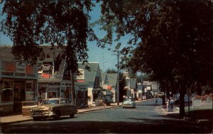 Wellfleet Massachusetts MA Main St. Visible Signs 1950s-60s Postcard