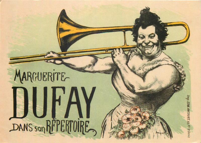 Marguerite Dufay dans son repertoire Louis Anquetin early poster postcard