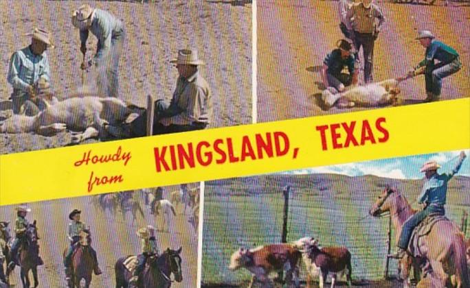 Texas Howdy From Kingsland Showing Cattle Ranching Scenes