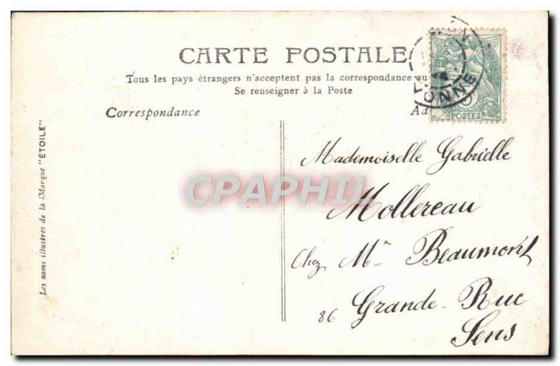 Old Postcard Fantaisie Gabrielle Surname