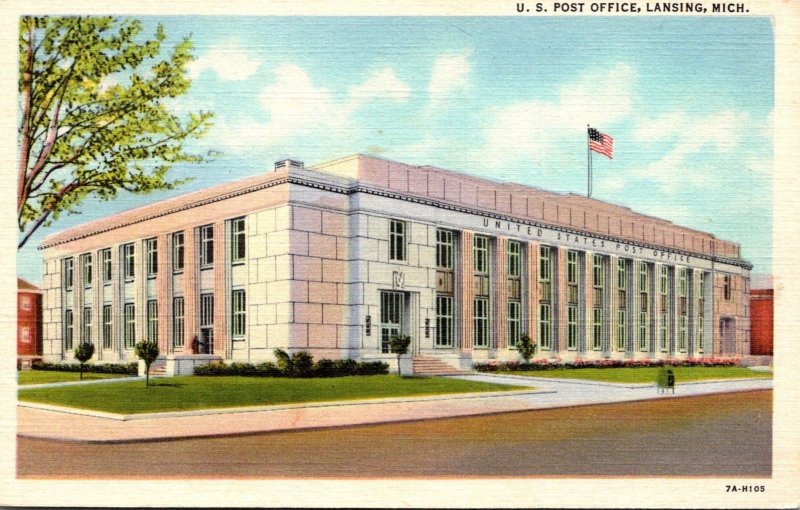 Michigan Lansing Post Office Curteich