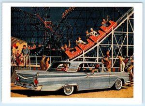 MUSEUM of ADVERTISING, London ~1959 FORD GALAXIE Roller Coaster 4¾x6½ Postcard