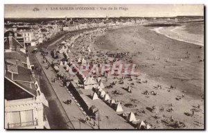 The Sables d & # 39Olonne - The Beach - Old Postcard