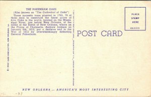 VTG 1930's The Pakenham Oaks Cathedral of New Orleans Louisiana LA Postcard