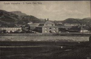 Wireless Telegraph Station S. Vicente Cabo Verde Africa c1910 Postcard jrf