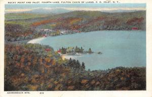 Inlet New York~Rocky Point & Inlet~4th Lake~Fulton Chain~Adirondack Mtns~1920s