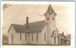 c1910s Unknown Small Clapboard Church RPPC Rhode Island RI? Real Photo PC A128