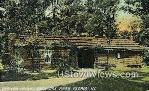 Old Log Cabin, Glen Oak Park - Peoria, Illinois IL
