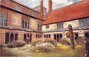 St Helens Hospital Cloisters Norwich East Anglia England UK 1910c Tuck postcard