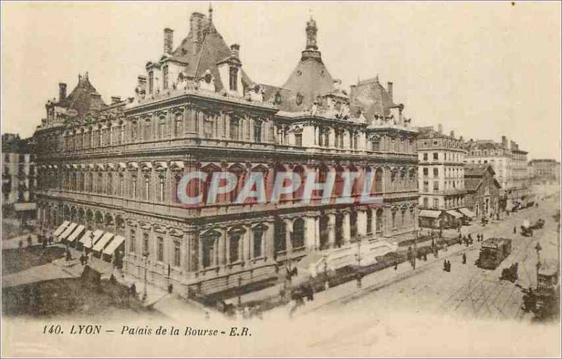 Old Postcard Lyon Stock Exchange Palace