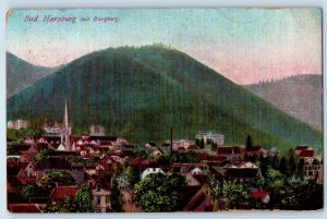 Lower Saxony Germany Postcard Bad Harzburg and Burgberg View 1929 Vintage