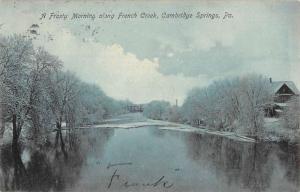 Cambridge Springs Pennsylvania Frosty Morning French Creek Postcard K90021