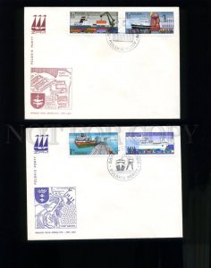 162623 Polska POLAND 1963 Ships PORTS 6 FDC Covers