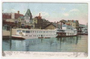 Steamer Landing St Paul Minnesota 1905c postcard