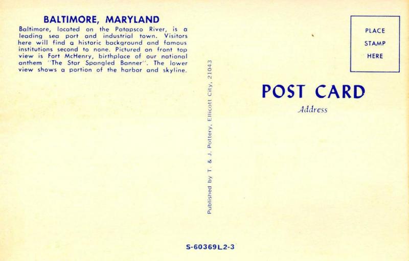 Large Letter - Baltimore, Maryland