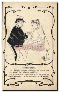 Fancy Old Postcard Territorial Come see Adolphe qu is what you have? Humor