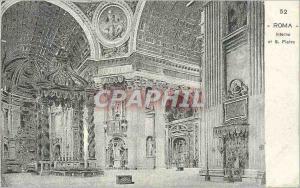 Postcard Old Roma Interno di S Pietro