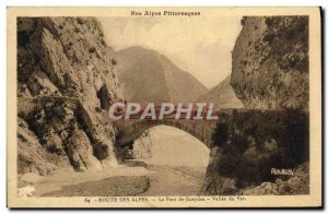 Old Postcard Alpine Road Bridge Gueydan Vallee du Var