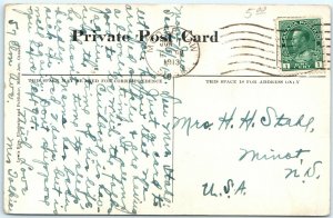 c1900s Moose Jaw, Sask Rare Multi View Postcard Bank Court Titles House Rice A51