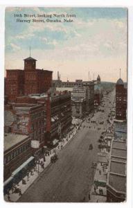 16th Street Omaha Nebraska 1910c postcard